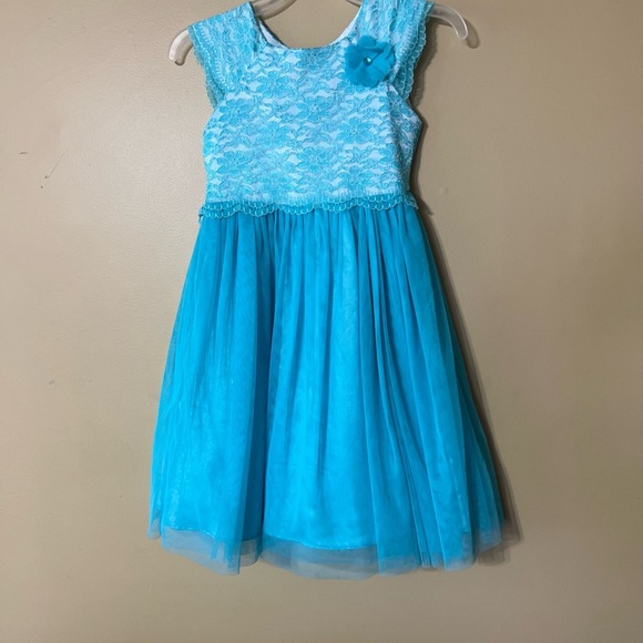 Jona Michelle Blue Lace Dress - Picture 1 of 10